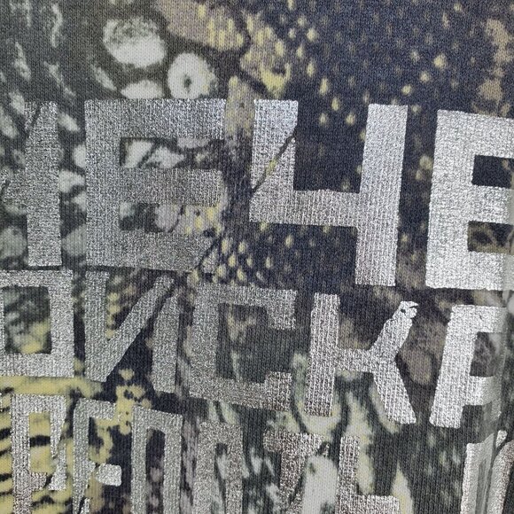 Animale Women's Multicolor Bomber Jacket Animal Print Sequin Size Medium (C-8) - Picture 9 of 15